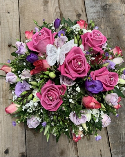 Picture of Rose and Freesia Posy - pink and lilac 55