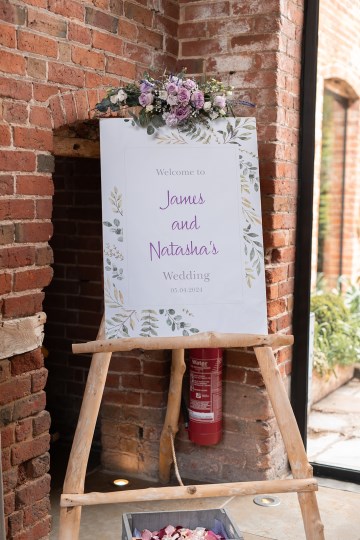 Lilac and Mauve wedding Flowers - Lilac Roses - bridal bouquet - wedding at shustoke farm barns - lilac wedding flowers -welcome board flowers - cake flowers - top table display flowers 