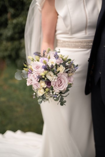 Lilac and Mauve wedding Flowers - Lilac Roses - bridal bouquet - wedding at shustoke farm barns - lilac wedding flowers 