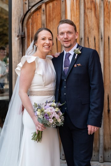 Lilac and Mauve wedding Flowers - Lilac Roses - bridal bouquet - wedding at shustoke farm barns - lilac wedding flowers -welcome board flowers - cake flowers - top table display flowers