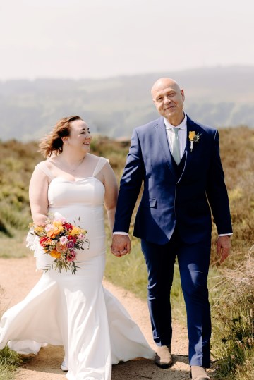 colourful bridal bouquet - summer wedding flowers - ranunculus - peony - english garden rose - cornflowers - agapanthus - wild flowers bridal bouquet