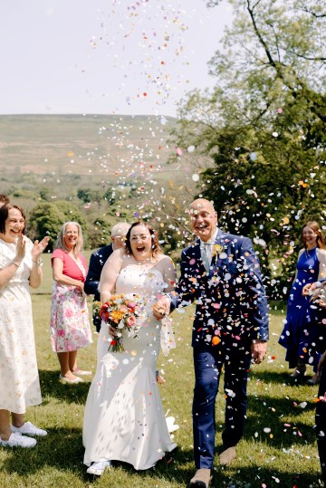 colourful bridal bouquet - summer wedding flowers - ranunculus - peony - english garden rose - cornflowers - agapanthus - wild flowers bridal bouquet