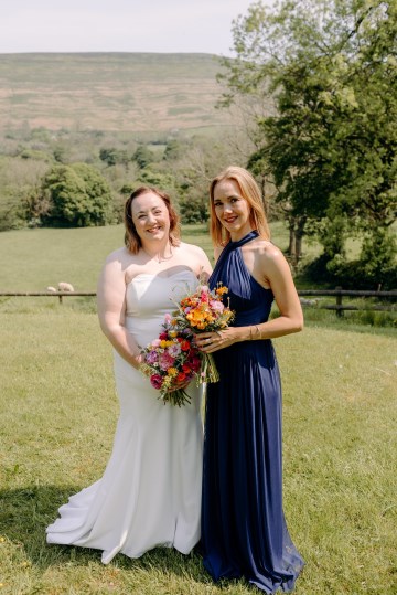 colourful bridal bouquet - summer wedding flowers - ranunculus - peony - english garden rose - cornflowers - agapanthus - wild flowers bridal bouquet