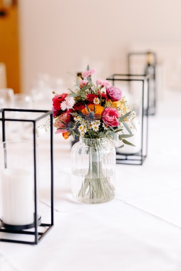 colourful bridal bouquet - summer wedding flowers - ranunculus - peony - english garden rose - cornflowers - agapanthus - wild flowers bridal bouquet