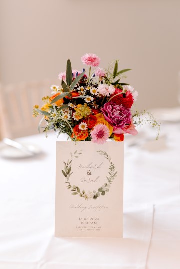 colourful bridal bouquet - summer wedding flowers - ranunculus - peony - english garden rose - cornflowers - agapanthus - wild flowers bridal bouquet