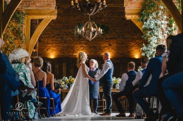 yellow and blue theme wedding at shustoke farm barns - yellow and blue flowers - yellow roses - blue delphiniums - sunflowers - blue thistle - buttonholes - bridesmaids bouquets