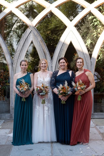 bridal bouquet - autumnal wedding flowers - shustoke farm barns wedding coleshill