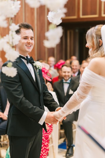 ivory bridal bouquet roses - bourton hall wedding mansion rugby - elegant ivory rose wedding flowers 