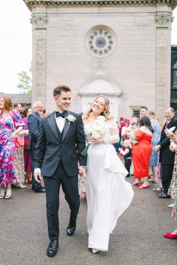 ivory bridal bouquet roses - bourton hall wedding mansion rugby - elegant ivory rose wedding flowers 