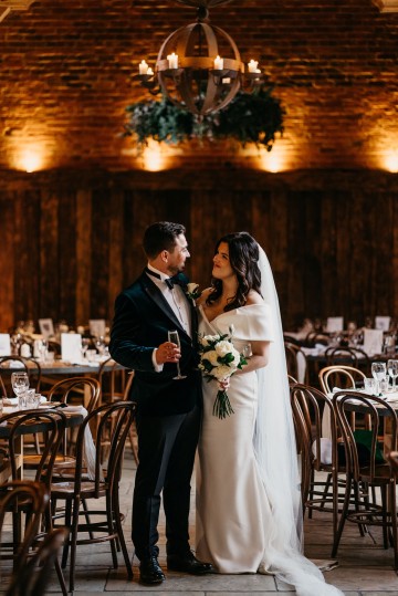 ivory rose bridal bouquet - elegant ivory wedding at shustoke farm barns coleshill