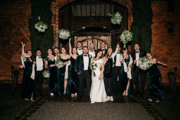 ivory rose bridal bouquet - elegant ivory wedding at shustoke farm barns coleshill