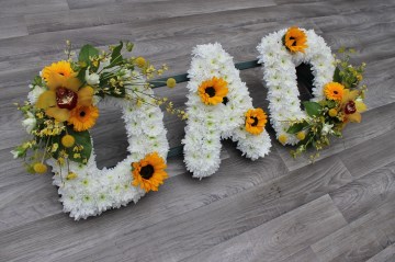 White Based Letters - Yellow And Lemon Sprays 