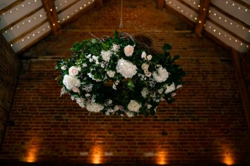 Large Hanging Floral Display - Hanging From Pulley At Shustoke Farm Barn 