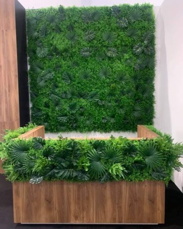 Faux Mixed Foliage Feature Wall For ICE London - International Casino and Gaming Exhibition London